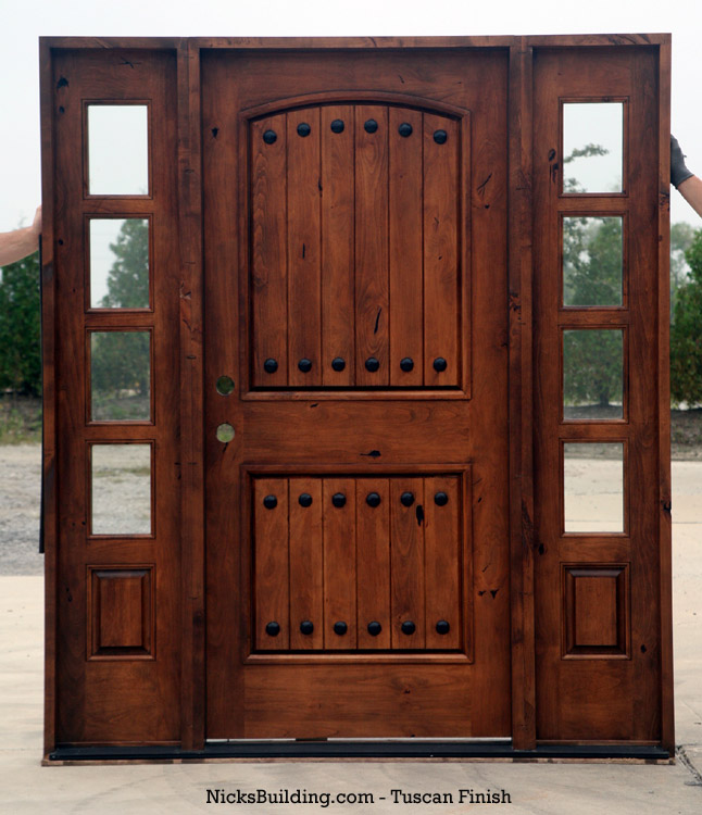 point door 3 wood lock entry with Knotty Rustic Tuscany doors Alder Sidelights